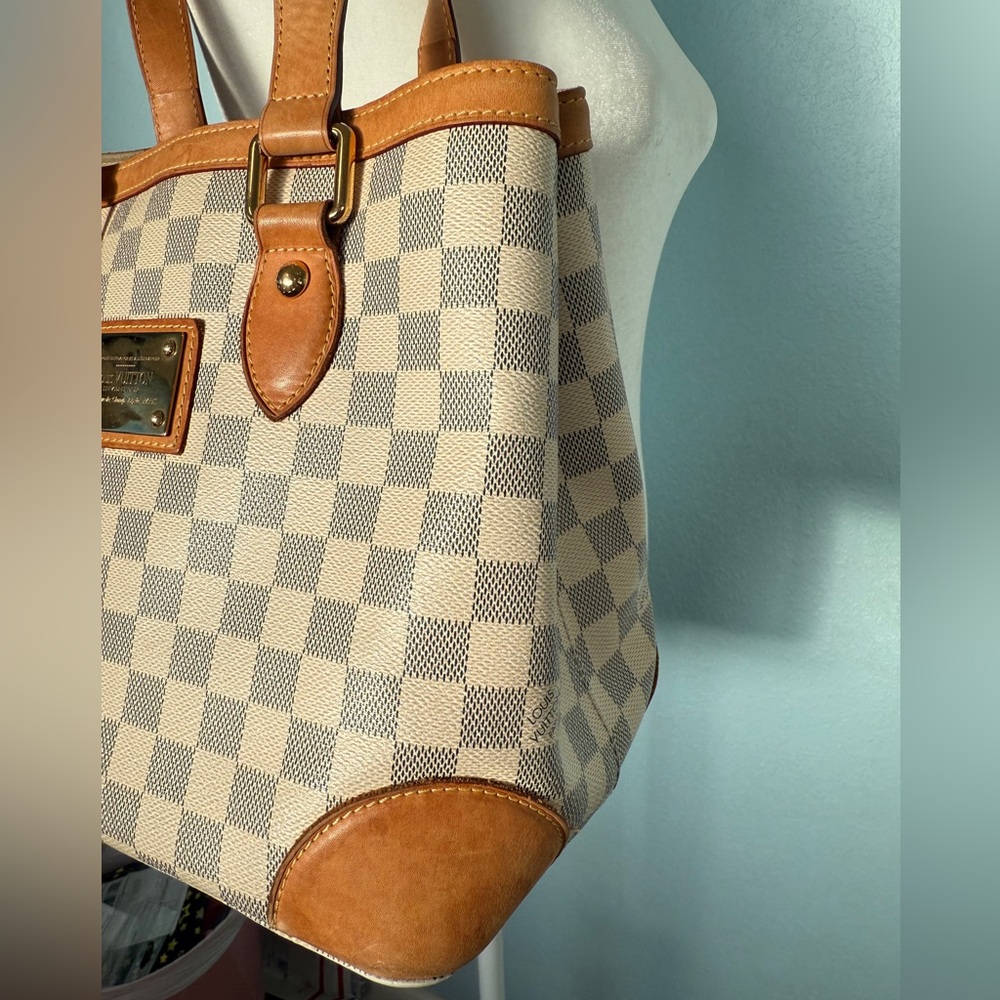 LOUIS VUITTON DAMIER AZUR HAMPSTEAD PM w/Dust Bag and Authentication, VGUC - Picture 5 of 17